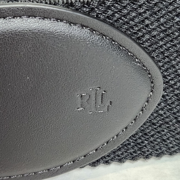 Size M Belt Interlock Stretch Belt Vegan leather Black Gold color RALPH LAUREN - Picture 8 of 13